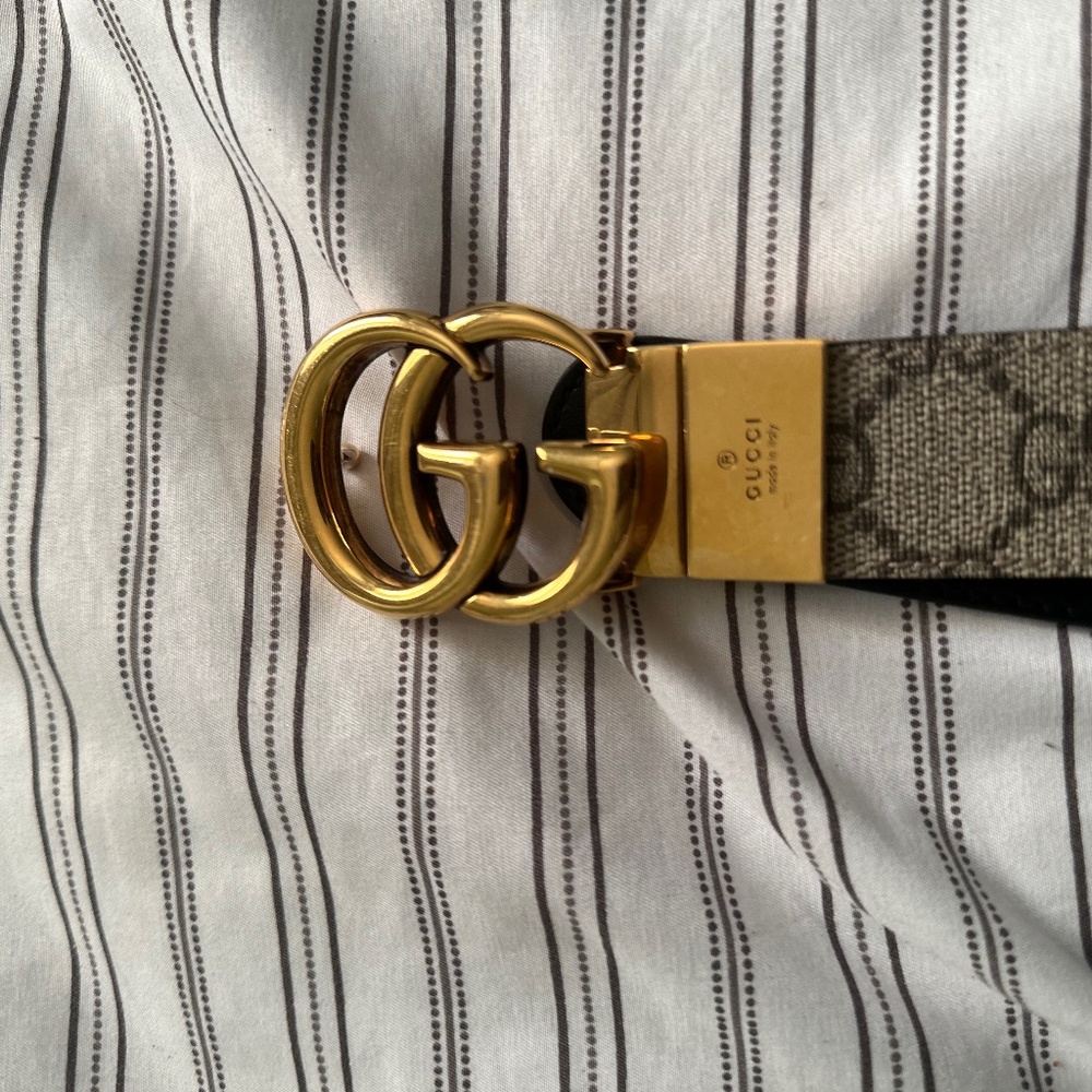 Men’s Gucci GG Marmont Reversible Belt Size 36